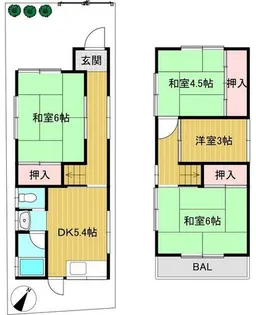 兵庫県神戸市兵庫区湊川町8丁目【一戸建】の間取り