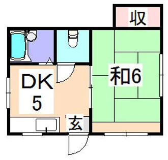 メゾンアスカ北棟【203号室】の間取り