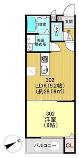 京都府京都市山科区椥辻西浦町【アパート】の間取り
