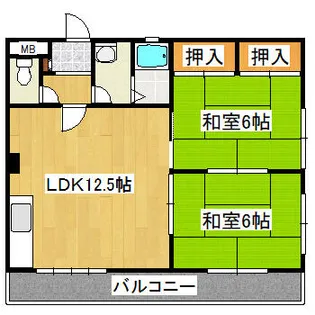 兵庫県宝塚市中野町【マンション】の間取り
