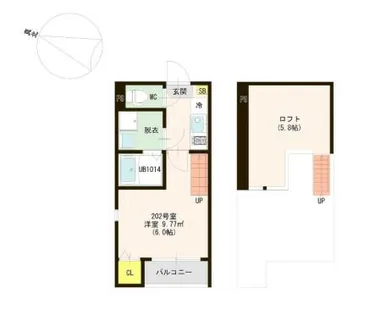 ハーモニーテラス賀茂【2階】の間取り