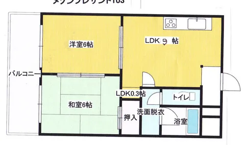 メゾンプレザント【1階】の間取り