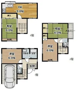 京都府京都市伏見区桃山町養斉【一戸建】の間取り
