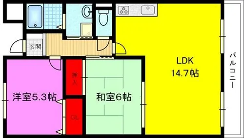 藤楓アビタシオン【803号室】の間取り