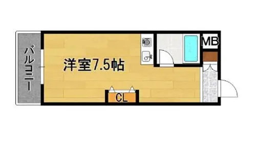 PLEAST福大前【107号室】の間取り