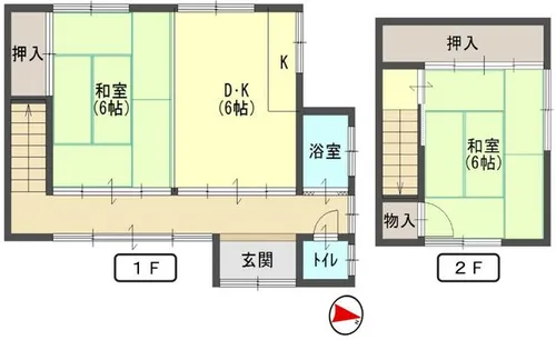 京都府舞鶴市字行永【一戸建】の間取り