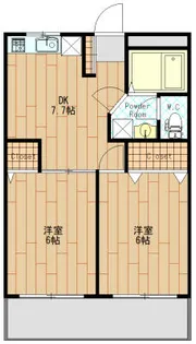 三愛室見マンション【1階】の間取り