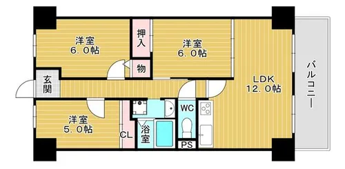 サンファースト京橋【7階】の間取り