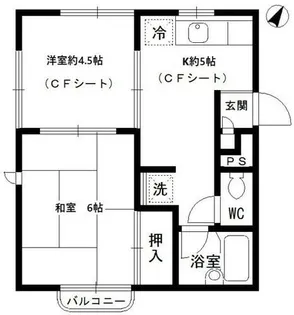 エクセレントさわらぎⅠ【I203号室】の間取り