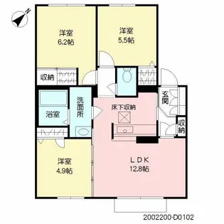 FORENA D棟【102号室】の間取り