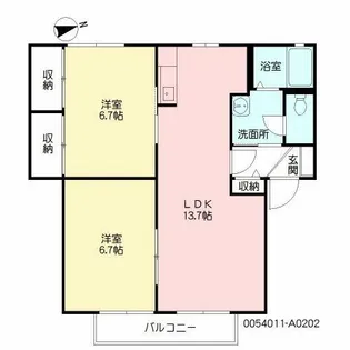積水ハウスの賃貸住宅「ディアスさや」【1階】の間取り
