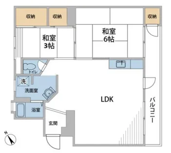 鈴谷住宅1号棟【3階】の間取り