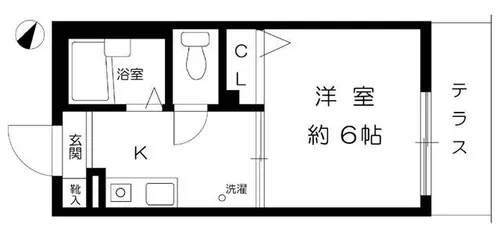 フルール六甲道【1階】の間取り