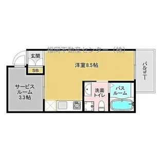 福岡県福岡市博多区南八幡町2丁目【マンション】の間取り