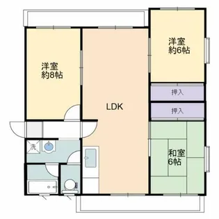 グリーンハイツミユキ【2階】の間取り