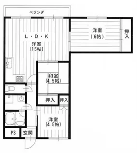 森ハイツ【7-A号室】の間取り