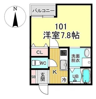 京都府京都市山科区小野蚊ケ瀬町【アパート】の間取り