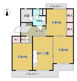 ビレッジ都府楼Ⅱ【403号室】の間取り