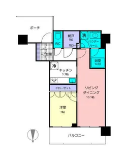 MJR堺筋本町タワー【17階】の間取り