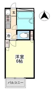 コーポカドタ【205号室】の間取り