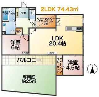 WOOD’S PEAK 大濠【102号室】の間取り