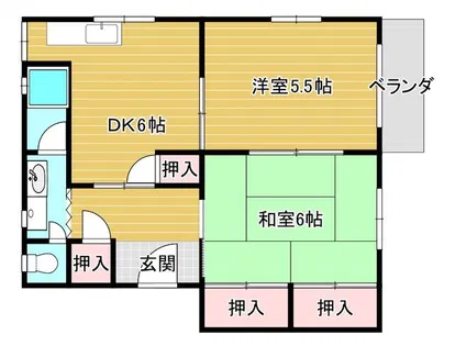 田中ハイツ【101号室】の間取り
