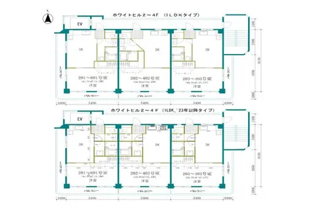 ホワイトヒル【402号室】の間取り
