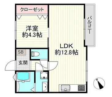 Rocky高取Ⅱ【203号室】の間取り