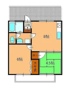 マジェスティ1998南館【2階】の間取り