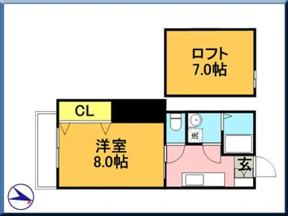 パティオ福工大前【1階】の間取り