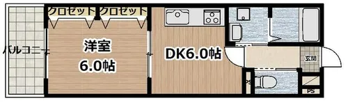 京都府京都市伏見区向島本丸町【マンション】の間取り