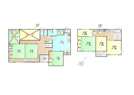 滋賀県東近江市山路町【一戸建】の間取り