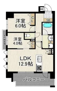 オープンレジデンシア大濠西【5階】の間取り