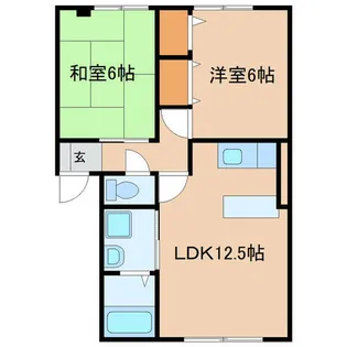 ベルウッドKEI【102号室】の間取り