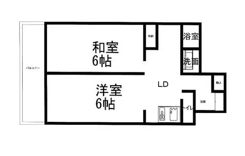 エスカイア八軒【113号室】の間取り