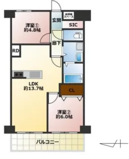 ドルミ京橋【1階】の間取り