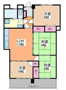 ローレルハイツ【802号室】の間取り