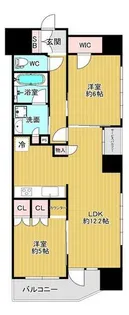 レ・ジェイドイクス【3階】の間取り