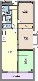 第2ヒルトンハイツ【401号室】の間取り