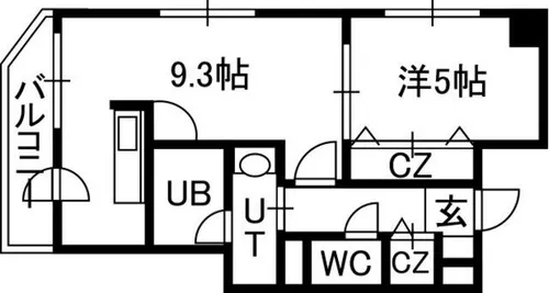 ノースアージュ中島公園【9階】の間取り