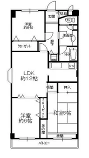 エレガントライフ帝塚山【2階】の間取り