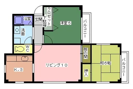 ルミエール久宝寺【301号室】の間取り