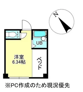花川ヴィレッジ【208号室】の間取り