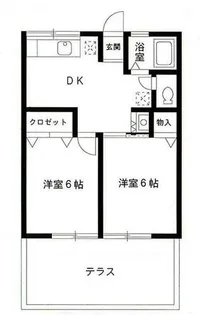 ガーデンハイツイン鹿の子台【1階】の間取り