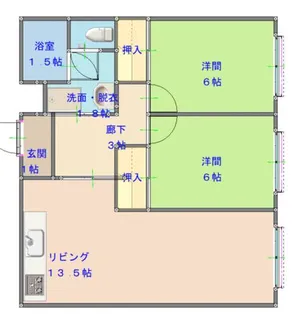 福岡県北九州市門司区別院【マンション】の間取り