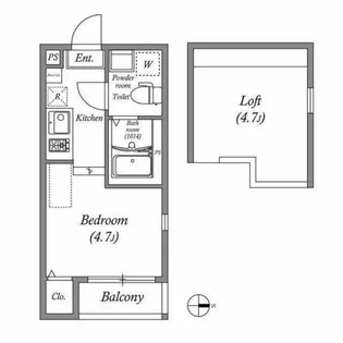 サンライズ十条【0203号室】の間取り