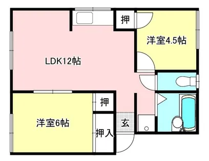 福岡県京都郡苅田町富久町1丁目【アパート】の間取り