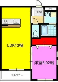 ネージュ本庄口【302号室】の間取り