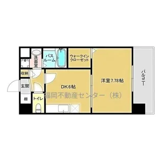福岡県福岡市博多区豊1丁目【マンション】の間取り
