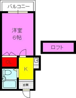 レオパレス南鴻池【201号室】の間取り